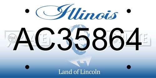 AC35864 Illinois License Plate