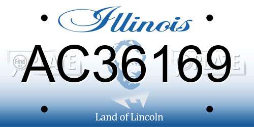 AC36169 Illinois License Plate