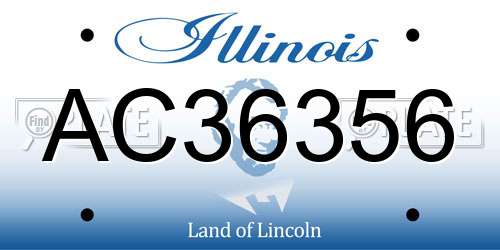 AC36356 Illinois License Plate