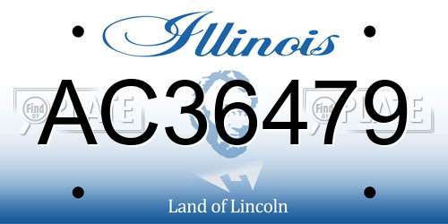 AC36479 Illinois License Plate