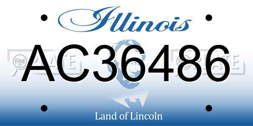 AC36486 Illinois License Plate