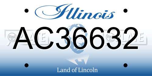 AC36632 Illinois License Plate