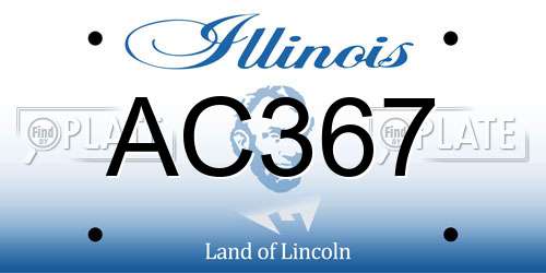 AC367 Illinois License Plate