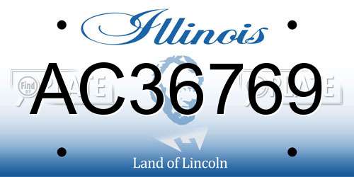 AC36769 Illinois License Plate