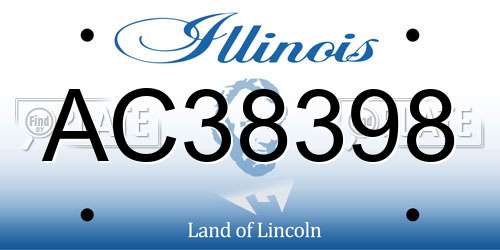 AC38398 Illinois License Plate