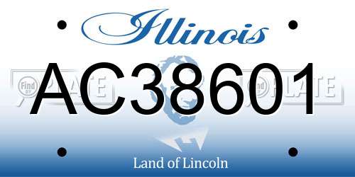 AC38601 Illinois License Plate