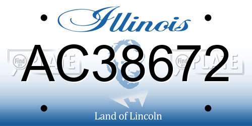 AC38672 Illinois License Plate