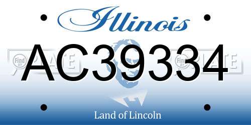 AC39334 Illinois License Plate