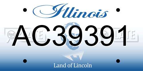 AC39391 Illinois License Plate