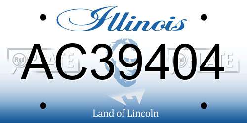 AC39404 Illinois License Plate