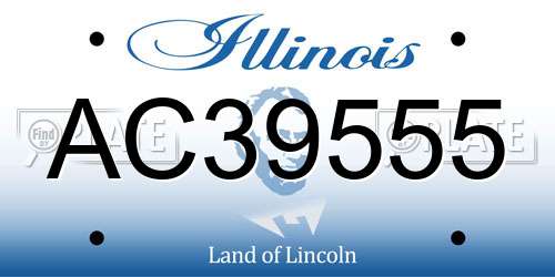 AC39555 Illinois License Plate