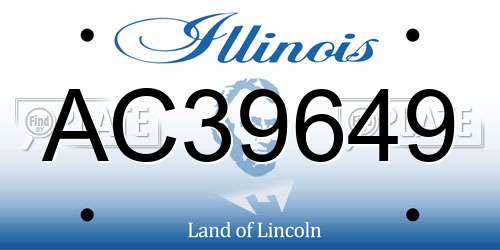 AC39649 Illinois License Plate