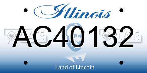 AC40132 Illinois License Plate