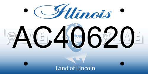 AC40620 Illinois License Plate