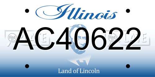 AC40622 Illinois License Plate