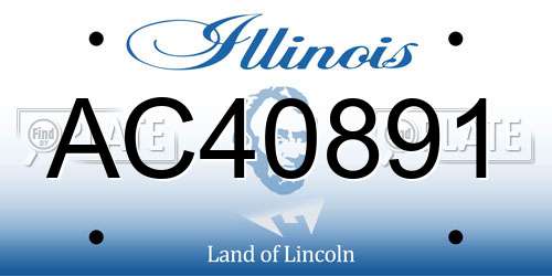 AC40891 Illinois License Plate
