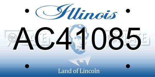 AC41085 Illinois License Plate