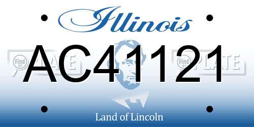 AC41121 Illinois License Plate