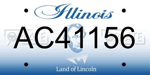 AC41156 Illinois License Plate