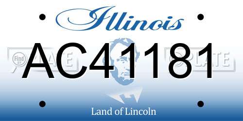 AC41181 Illinois License Plate