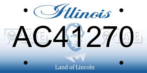 AC41270 Illinois License Plate