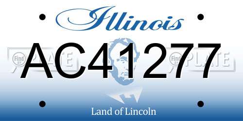 AC41277 Illinois License Plate