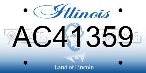AC41359 Illinois License Plate