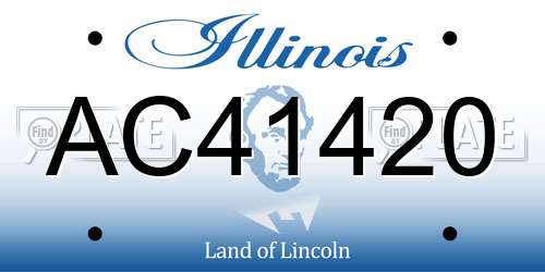 AC41420 Illinois License Plate