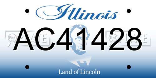 AC41428 Illinois License Plate