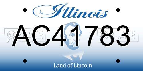 AC41783 Illinois License Plate