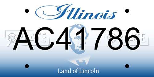 AC41786 Illinois License Plate
