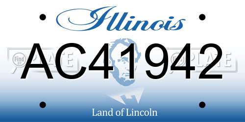 AC41942 Illinois License Plate