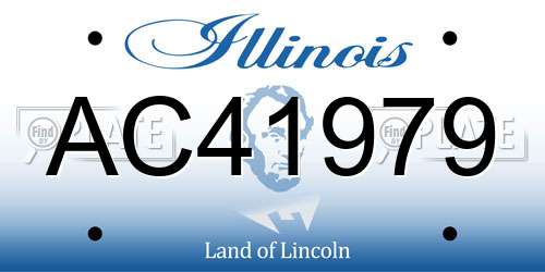AC41979 Illinois License Plate