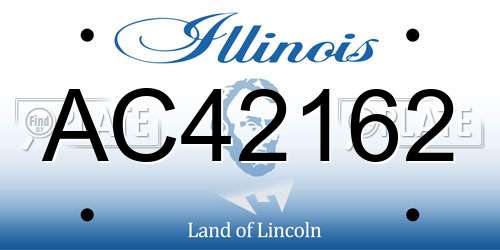 AC42162 Illinois License Plate