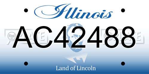 AC42488 Illinois License Plate