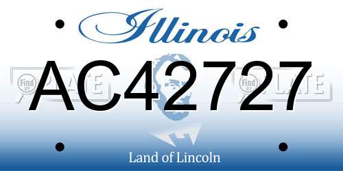 AC42727 Illinois License Plate
