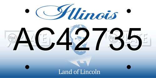 AC42735 Illinois License Plate
