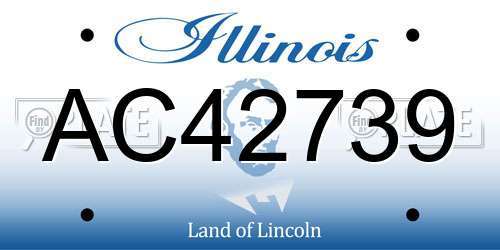AC42739 Illinois License Plate