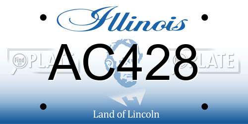 AC428 Illinois License Plate
