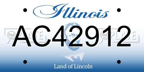 AC42912 Illinois License Plate