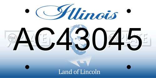 AC43045 Illinois License Plate