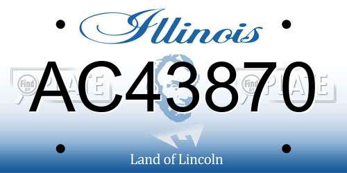 AC43870 Illinois License Plate