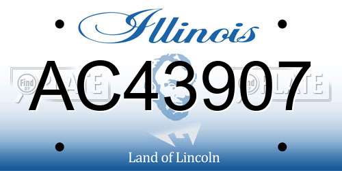 AC43907 Illinois License Plate