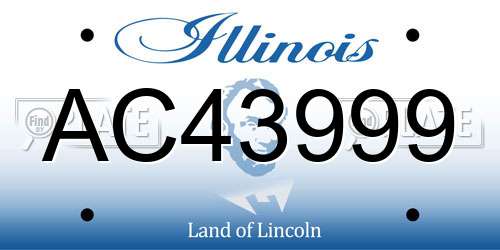 AC43999 Illinois License Plate