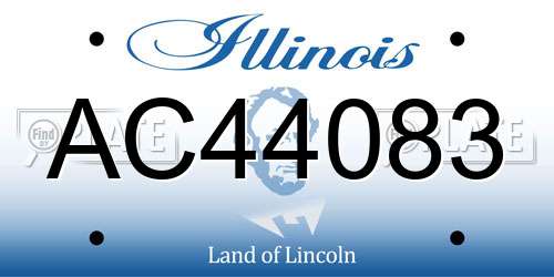 AC44083 Illinois License Plate