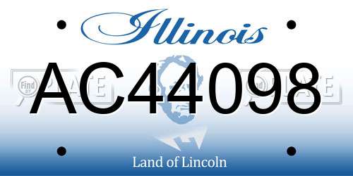 AC44098 Illinois License Plate