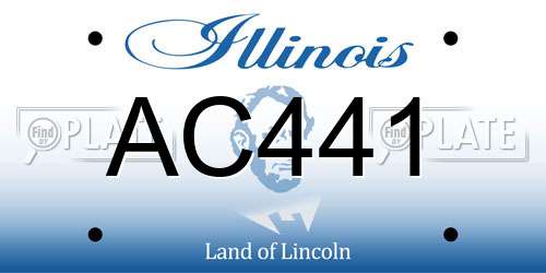 AC441 Illinois License Plate