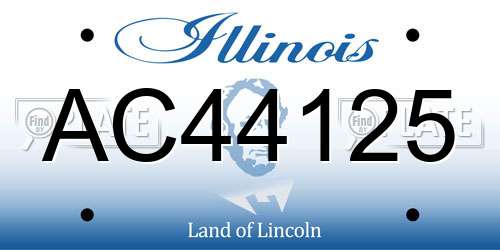 AC44125 Illinois License Plate