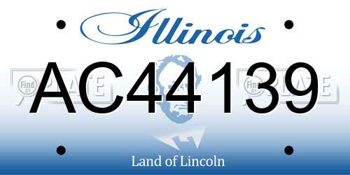 AC44139 Illinois License Plate