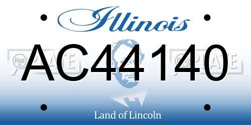 AC44140 Illinois License Plate